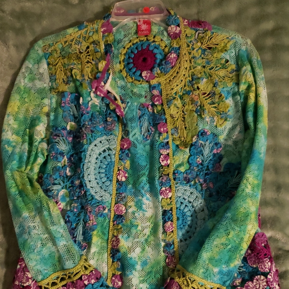 Sandy Starkman Colorful Cardigan